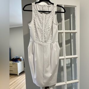 Club Monaco white dress with beading, size 2
